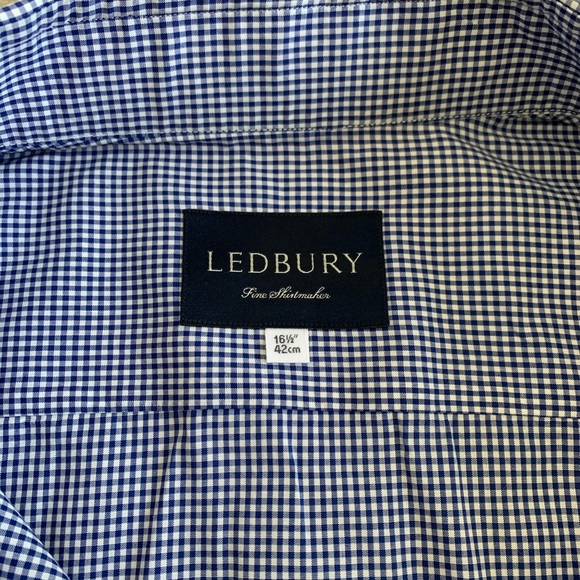 Ledbury Men’s Gingham Dress Shirt - Picture 3 of 5
